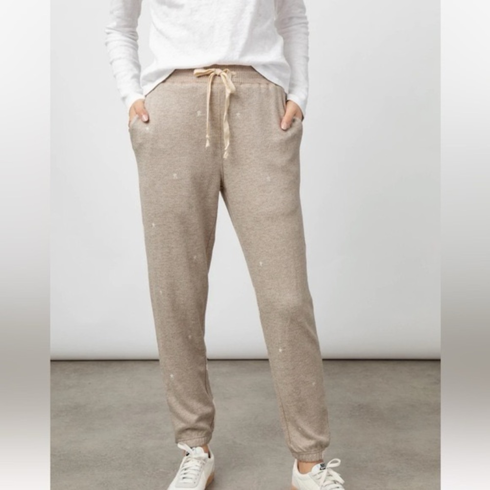 Rails Kingston Cozy Taupe Knit Drawstring Joggers